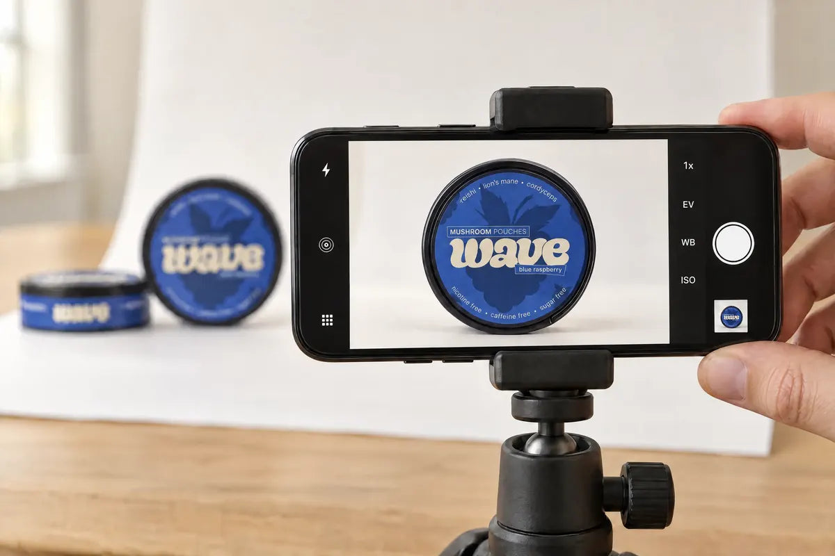 Une boîte WAVE photographiée avec un téléphone